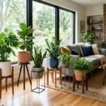 indoor plant pots with legs