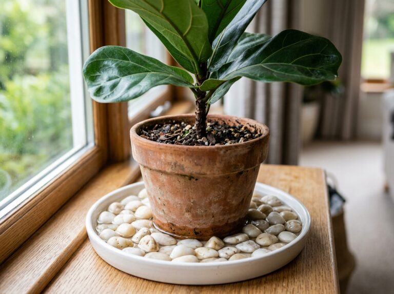 pebble tray for fiddle leaf fig